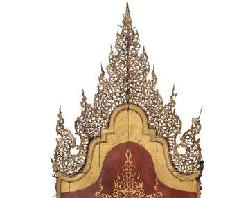 Achterpaneel van een Birmees altaar - Hout - Myanmar - 19e