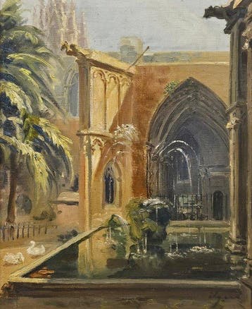 Escuela Impresionista Europea (XIX) - Vista de Claustro