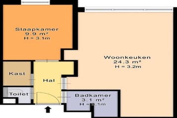 Appartement Laan van Meerdervoort in Den Haag, Den Haag, Den Haag, Via bemiddelaar, Appartement