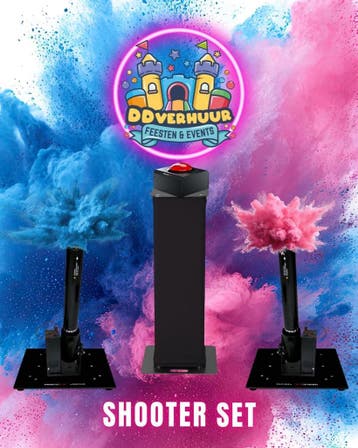 Shooter set huren, confetti, streamers of poeder – €70 p/dag, Zo goed als nieuw
