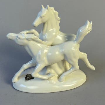Decoratief ornament - Royal Keramiek – Wit keramieken beeld