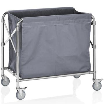 Linnenwagen | RVS/Nylon | Incl. Waszak | Wielen (Geremd) |, Verzenden, Nieuw in verpakking