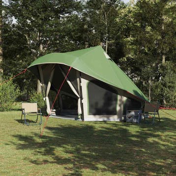 vidaXL Tipi Tent met dak met opslag Groen 508 x 470 x 300 cm, Verzenden, Nieuw, Tot en met 2