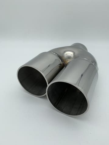 Sierstuk RVS Dubbel Rond – versprongen – 2 x 76 mm- straight, Ophalen of Verzenden, Nieuw