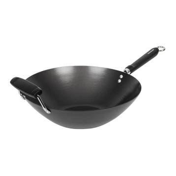 Wokpan | Carbonstaal (Antiaanbaklaag) | Div. Warmtebronnen |, Verzenden, Nieuw in verpakking