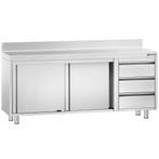 GGM Gastro | Gesloten RVS werktafel PREMIUM - 2000x700mm - |, Verzenden, Nieuw in verpakking, Meubilair