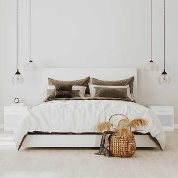 vidaXL Nachtkastje met 1 lade wit 2 st, Huis en Inrichting, Minder dan 45 cm, Verzenden, Nieuw, Minder dan 55 cm
