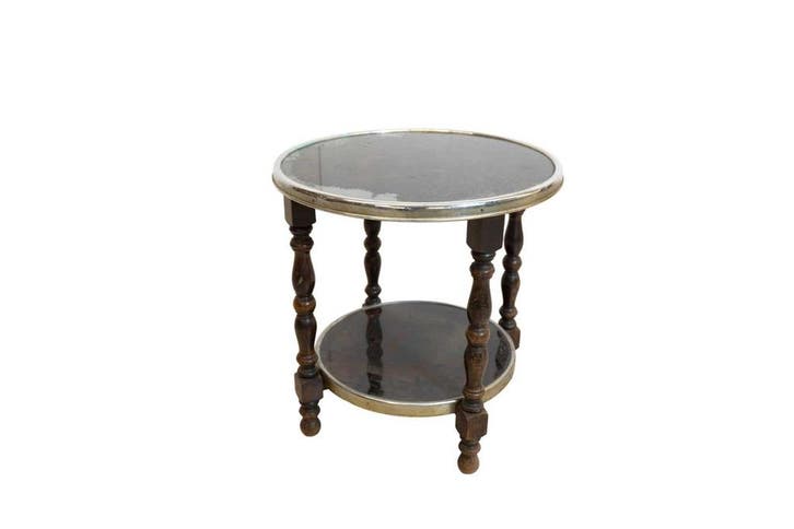 Art Deco Bijzettafel met Tortoise Shell Accenten, Huis en Inrichting, Tafels | Bijzettafels, Ophalen of Verzenden