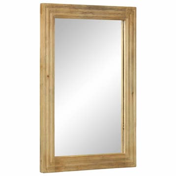 vidaXL Badkamerspiegel 50x70x2,5 cm massief mangohout bruin, Huis en Inrichting, Verzenden, Nieuw