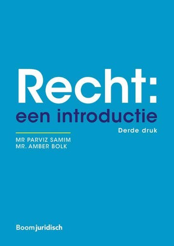 Recht een introductie 9789462126985, Verzenden, Zo goed als nieuw
