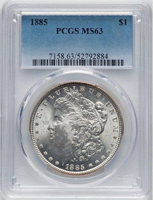 Verenigde Staten. Morgan Dollar 1885 - PCGS MS63, Postzegels en Munten, Munten | Europa | Niet-Euromunten
