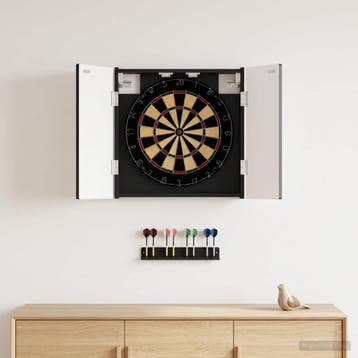 vidaXL Dartbord Kabinet ALKMAAR Zwart 52,5 x 10,5 x 53,5 cm, Sport en Fitness, Verzenden, Nieuw