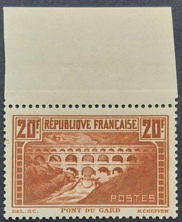 Frankrijk 1929/31 - Pont du Gard, type IIB, donker luxe, Gestempeld