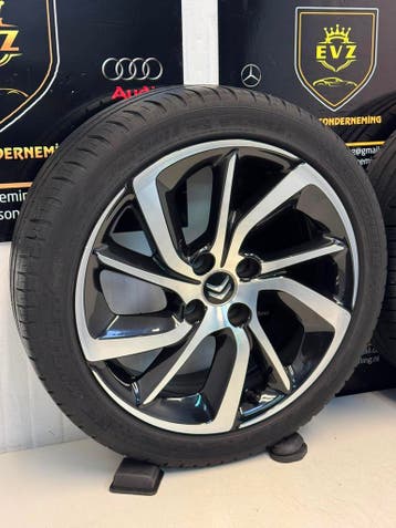 Org. Citroen DS3 bj.2015 2 stuks velgen met banden 4x108, Gebruikt, Banden en Velgen, 17 inch, 205 mm