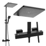 Douchepaneel Zwart | Regendouche | Nieuw | OP=OP, Doe-het-zelf en Verbouw, Sanitair, Ophalen of Verzenden, Nieuw, Rvs, Douche