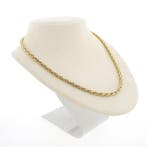 Vintage gouden cardano schakelcollier (Ketting), Sieraden, Tassen en Uiterlijk, Kettingen, Ophalen of Verzenden, Gebruikt, Overige kleuren