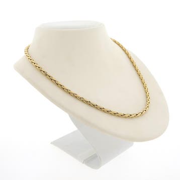 Vintage gouden cardano schakelcollier (Ketting), Ophalen of Verzenden, Gebruikt, Overige kleuren, Goud