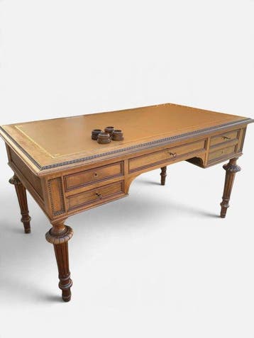 Schrijftafel - Mahonie, Antiek en Kunst