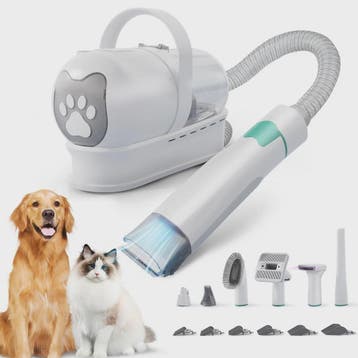 7-in-1 Honden en Katten Trim- en Vacuümset: Blaast, Zuigt &, Verzenden, Nieuw