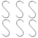 ProPlus S-haak - Chroom - Staal - Ø 4 mm - 62 mm - 6 stuks, Ophalen of Verzenden, Nieuw