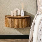 *WOONWINKEL* Hangend Nachtkastje Rond Hout, Huis en Inrichting, Slaapkamer | Nachtkastjes, Verzenden, Nieuw