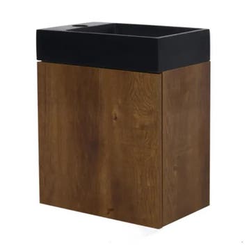 Toiletmeubel Fontein 40 cm, Allibert, JAVA PACK, Walnoot, Nieuw
