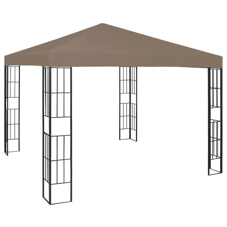vidaXL Prieel 3x3 m taupe, Tuin en Terras, Partytenten, Nieuw, Verzenden