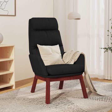 vidaXL Relaxstoel stof zwart, Verzenden, Nieuw