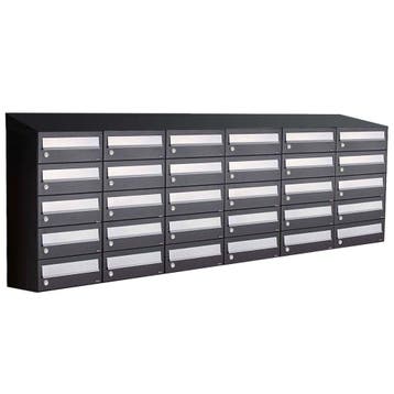 Brievenbusunit Hive set wand 6-breed, 5-hoog - zwart, Verzenden, Nieuw