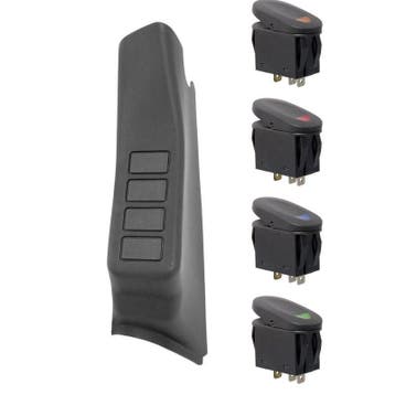 Rugged Ridge A-Pillar 4 Switch Pod Kit Black LHD 11-18 JK, Ophalen of Verzenden, Nieuw