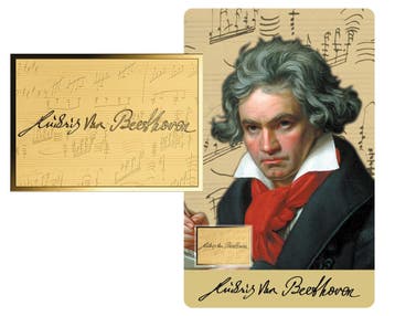Ludwig van Beethoven | 24 karaat Gouden Munt Coincard, Verzenden