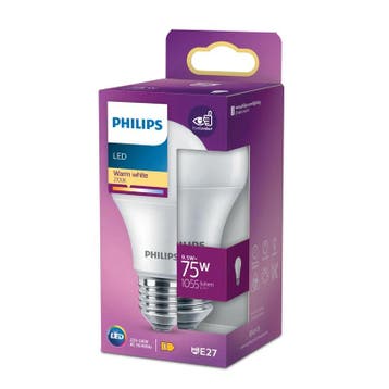 Philips LED lamp E27 9.5W 1055lm 2700K Mat Niet-Dimbaar, Ophalen of Verzenden, Nieuw