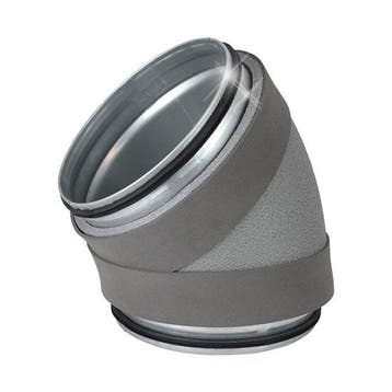Geïsoleerde bocht 45 graden - 125 mm, Verzenden, Nieuw
