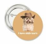 Button of magneet Happy Doodle met of zonder eigen tekst, Verzenden, Nieuw