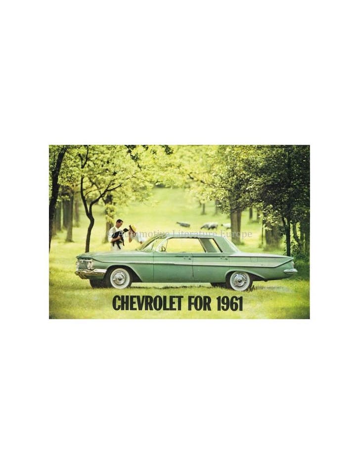 1961 CHEVROLET PROGRAMMA BROCHURE ENGELS (VS), Boeken, Auto's | Folders en Tijdschriften, Chevrolet