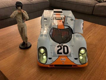IXO 1:8 - Model sportwagen - Porsche 917 Gulf, Hobby en Vrije tijd, Nieuw