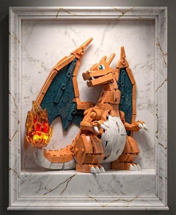 Makayhos - [Canvas] Flame Dragon – Brick Ember, Nieuw