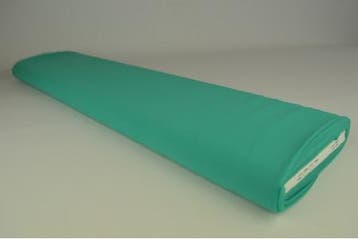 Turquoise chiffon stof  - 15 of 50 meter rol, Overige kleuren, 120 cm of meer, Ophalen of Verzenden, Polyester