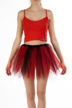 KIMU® Tutu Zwart Rood Tule Rokje M L 164 170 176 Zwarte Pett, Kleding | Dames, Ophalen of Verzenden, Nieuw, Maat 38/40 (M), Carnaval