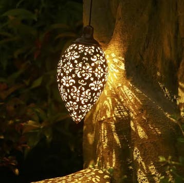Solar Olijfvorm Hanglantaarn – LED Tuinlamp en Waterdicht, Verzenden, Nieuw