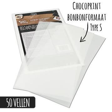 Chocoprint sheets Bonbon-formaat Type S (50 vellen), Verzenden, Nieuw