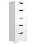 Badkamer Opbergkast Wit – 5 Laden, Smal Vrijstaand Meubel 40, Huis en Inrichting, Verzenden, Nieuw