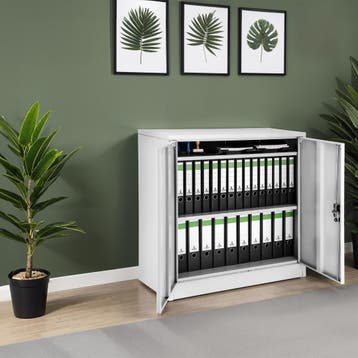 Archiefkast met 3 planken 90x40x90 cm - grijs, Huis en Inrichting, Verzenden, Nieuw