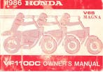 1986 HONDA V65 MAGNA VF1100C INSTRUCTIEBOEKJE ENGELS, Verzenden, Honda
