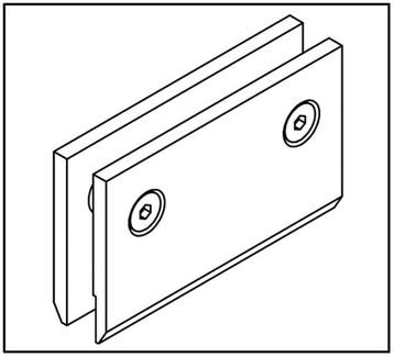 Glasklem Bilbao 90° Glas/wand zonder flens - Chroom, Ophalen of Verzenden, Nieuw