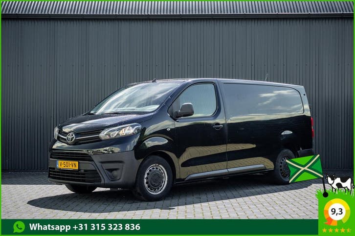 Toyota ProAce 2.0 D4d | 120PK | 3-Zits | Cruise | Navi | Air, Auto's, Bestelauto's, Onderhoudsboekje, Lease, Handgeschakeld, Zwart