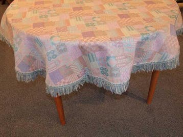 Rond tafelkleed Nostalgie 140 cm NIEUW met franjes, Ophalen of Verzenden, Nieuw, Rond, Binnen