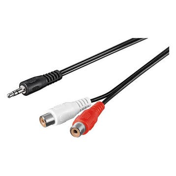 Tulp naar jack 3.5 mm kabel | V  M | Goobay | 1.5 m, Verzenden, Nieuw