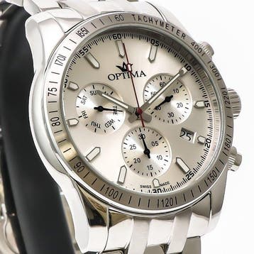 Optima - Swiss Made Chronograph - OSC432-SS-1 - Zonder, Nieuw