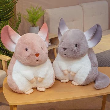 Schattige Chinchilla Pluche Kussen - Zacht Pluche Dier Speel, Verzenden, Nieuw